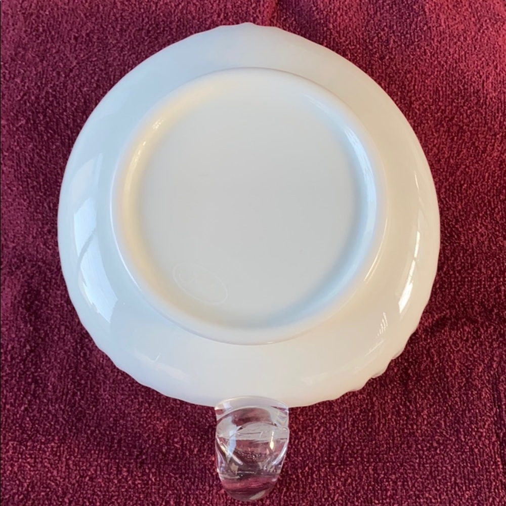 Fenton Milk Glass Dish Silver Crest Vintage - Picture 4 of 7